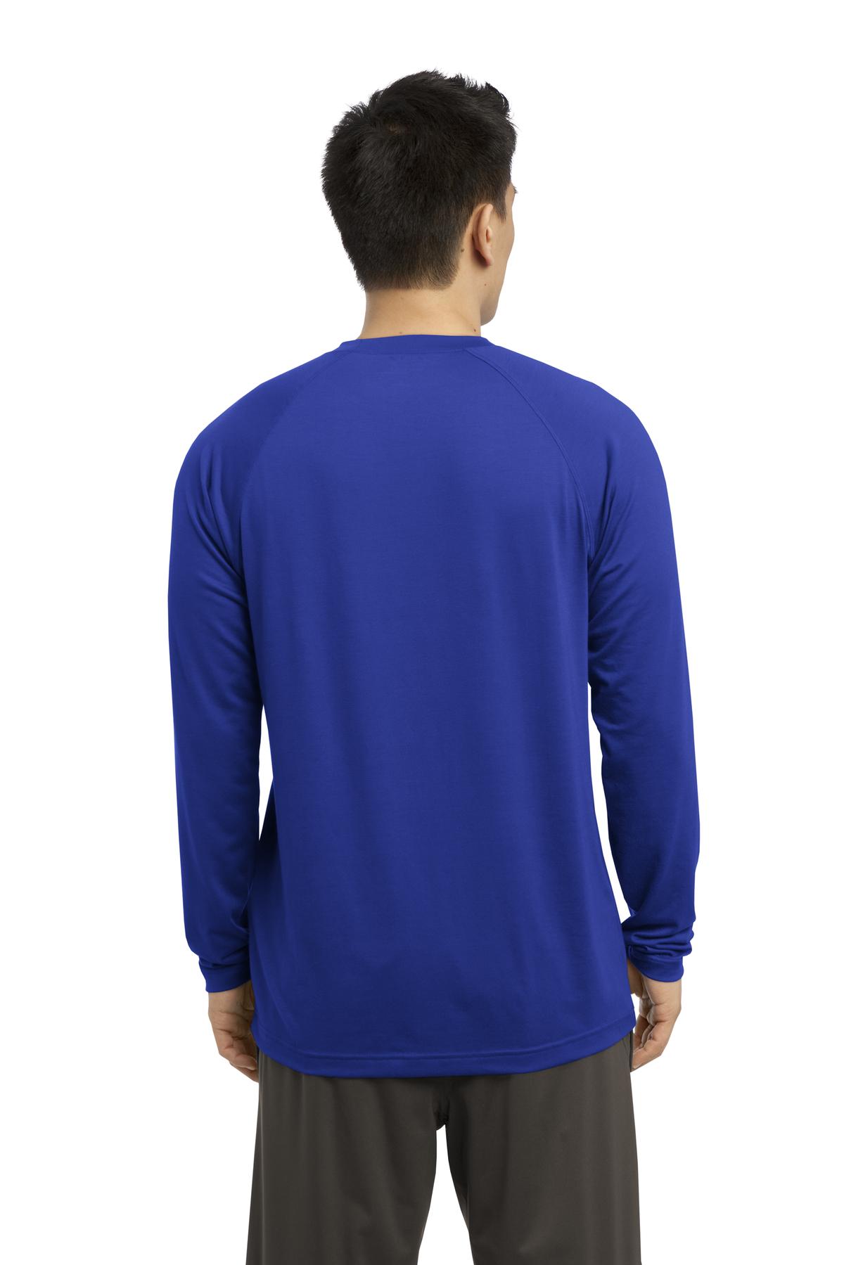 True Royal Sport-Tek Long Sleeve Ultimate Performance Crew. ST700LS plain