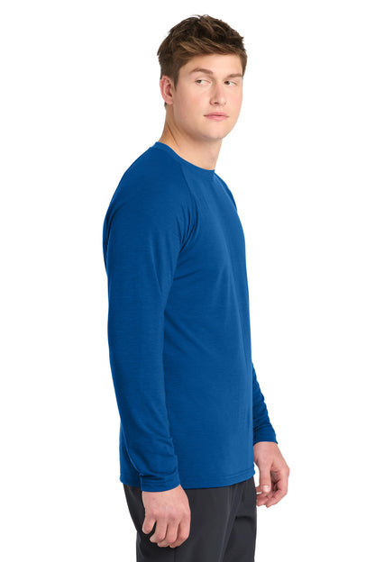 True Royal Sport-Tek Long Sleeve Ultimate Performance Crew. ST700LS plain