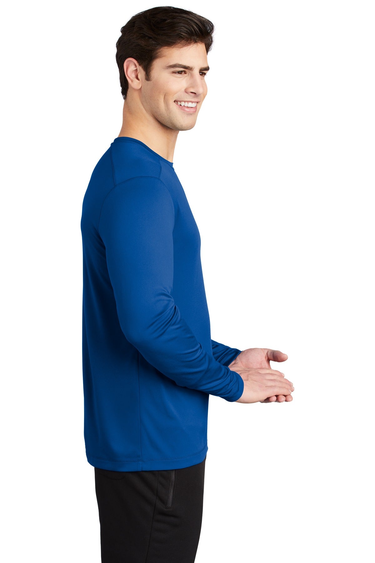 True Royal Sport-Tek Posi-UV Pro Long Sleeve Tee. ST420LS plain