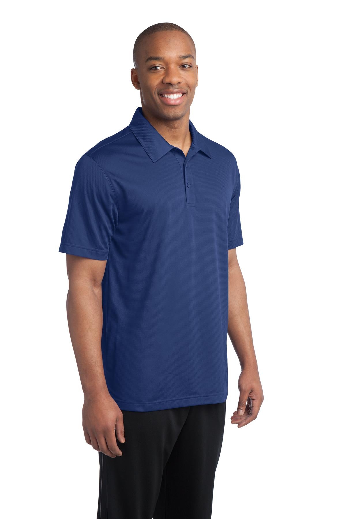 True Royal Sport-Tek PosiCharge Active Textured Polo. ST690 plain
