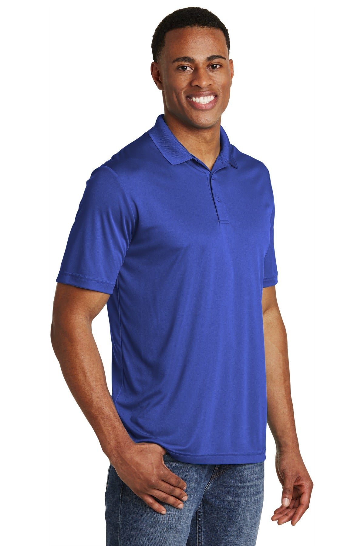 True Royal Sport-Tek PosiCharge Competitor Polo. ST550 plain