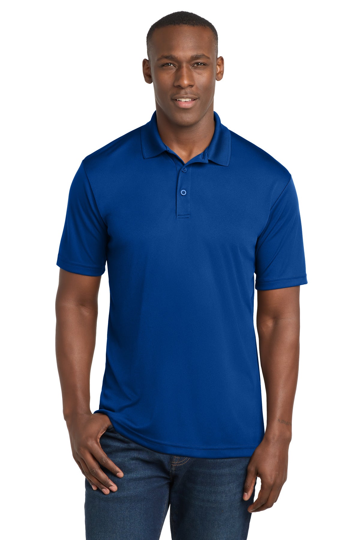 True Royal Sport-Tek PosiCharge Competitor Polo. ST550 plain