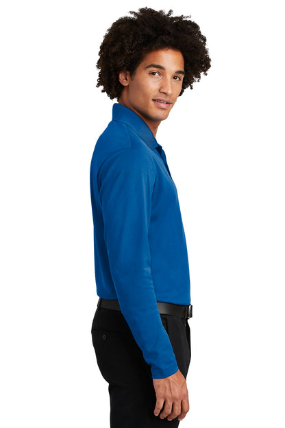 True Royal Sport-Tek PosiCharge RacerMesh Long Sleeve Polo. ST640LS plain