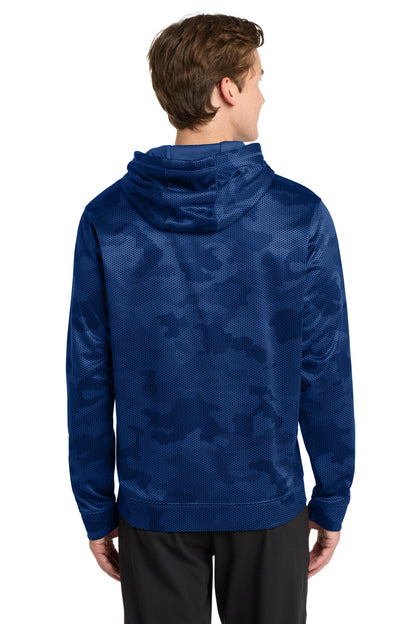 True Royal Sport-Tek Sport-Wick CamoHex Fleece Hooded Pullover. ST240 plain