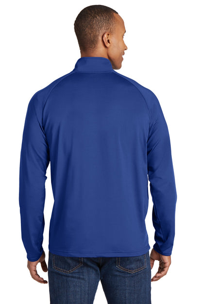 True Royal Sport-Tek Sport-Wick Stretch 1/4-Zip Pullover. ST850 plain
