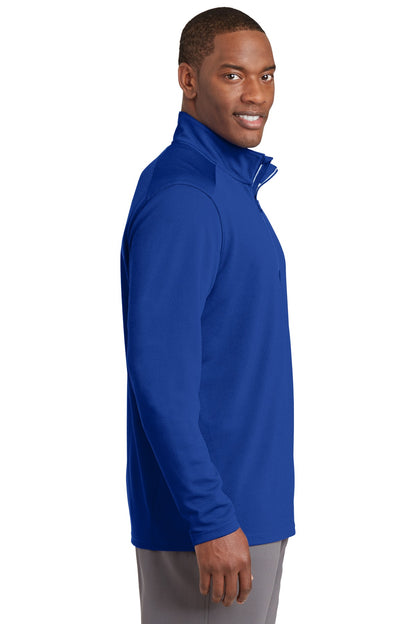 True Royal Sport-Tek Sport-Wick Textured 1/4-Zip Pullover. ST860 plain