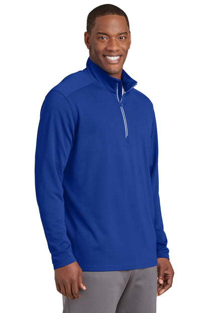 True Royal Sport-Tek Sport-Wick Textured 1/4-Zip Pullover. ST860 plain