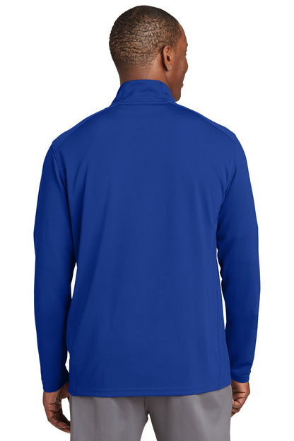 True Royal Sport-Tek Sport-Wick Textured 1/4-Zip Pullover. ST860 plain