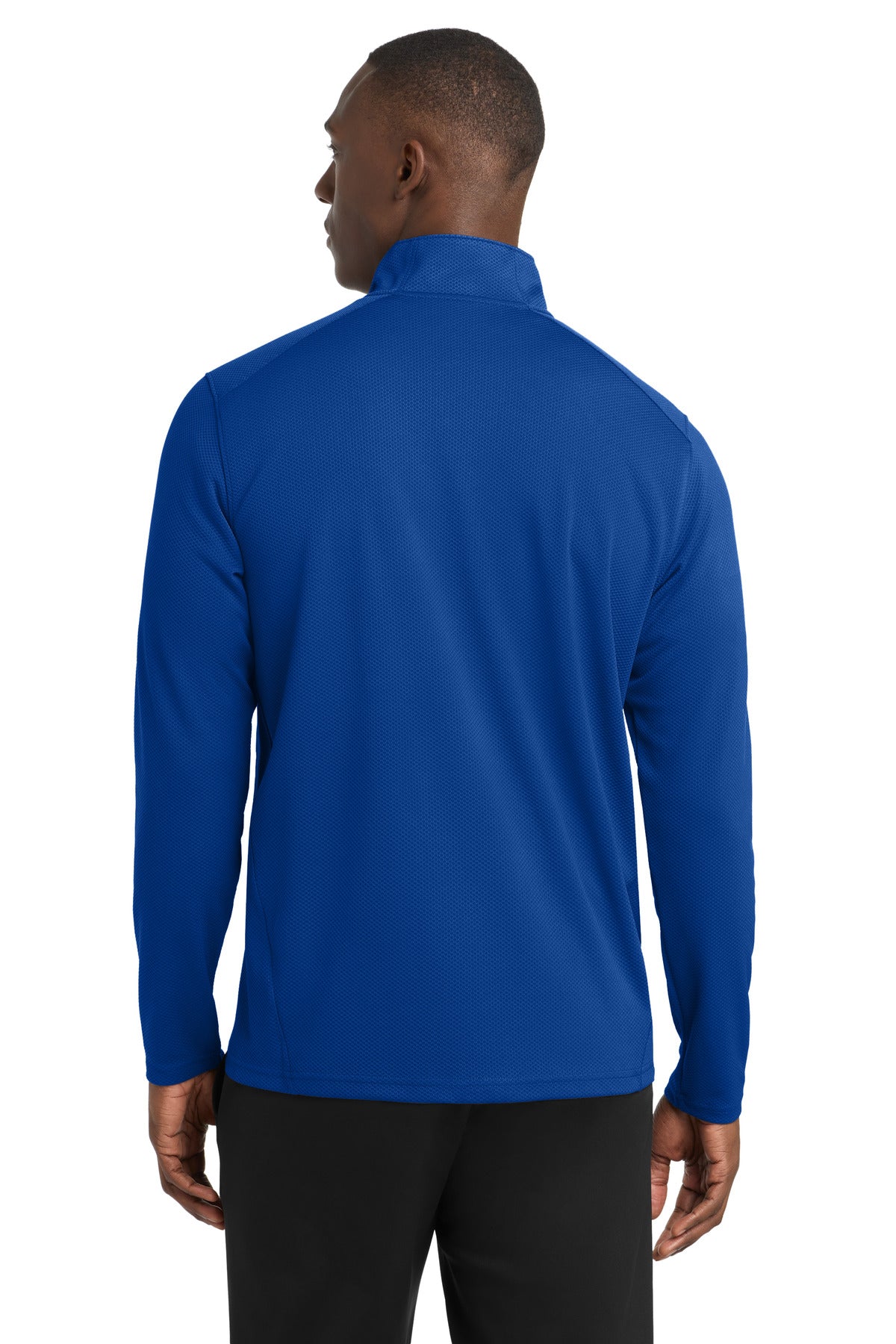 True Royal Sport-Tek Sport-Wick Textured 1/4-Zip Pullover. ST860 plain