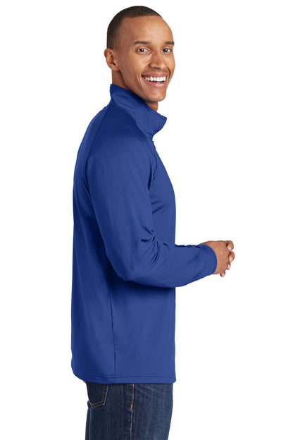 True Royal Sport-Tek Tall Sport-Wick Stretch 1/4-Zip Pullover. TST850 plain