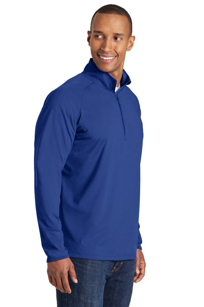 True Royal Sport-Tek Tall Sport-Wick Stretch 1/4-Zip Pullover. TST850 plain