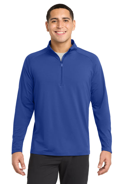 True Royal Sport-Tek Tall Sport-Wick Stretch 1/4-Zip Pullover. TST850 plain