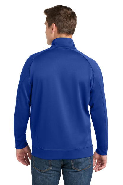 True Royal Sport-Tek Tech Fleece 1/4-Zip Pullover. F247 plain