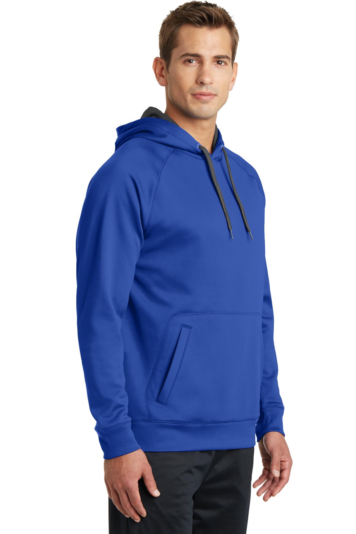 True Royal Sport-Tek Tech Fleece Hooded Sweatshirt. ST250 plain