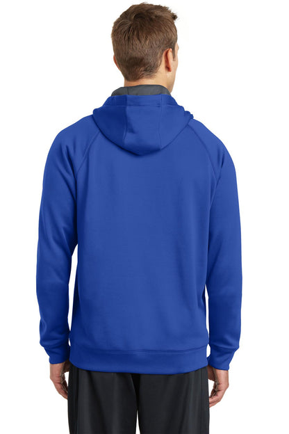 True Royal Sport-Tek Tech Fleece Hooded Sweatshirt. ST250 plain