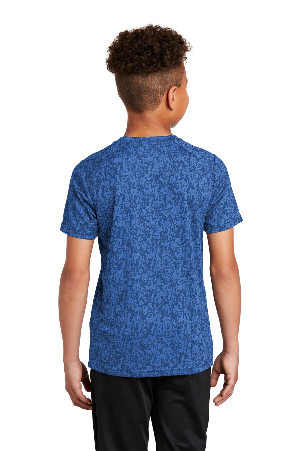 True Royal Sport-Tek Youth Digi Camo Tee. YST460 plain