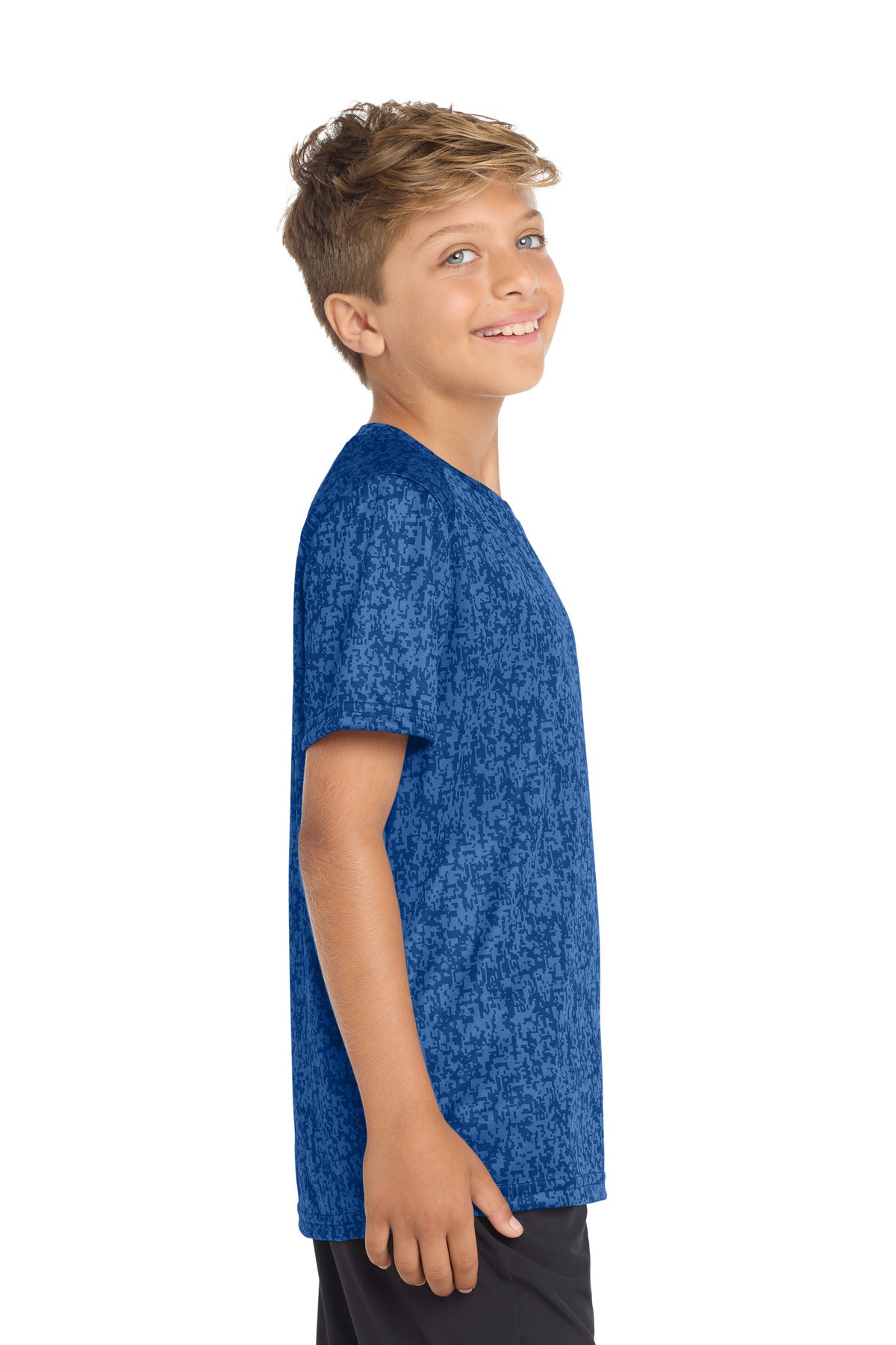 True Royal Sport-Tek Youth Digi Camo Tee. YST460 plain