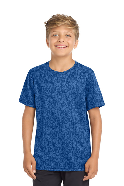 True Royal Sport-Tek Youth Digi Camo Tee. YST460 plain