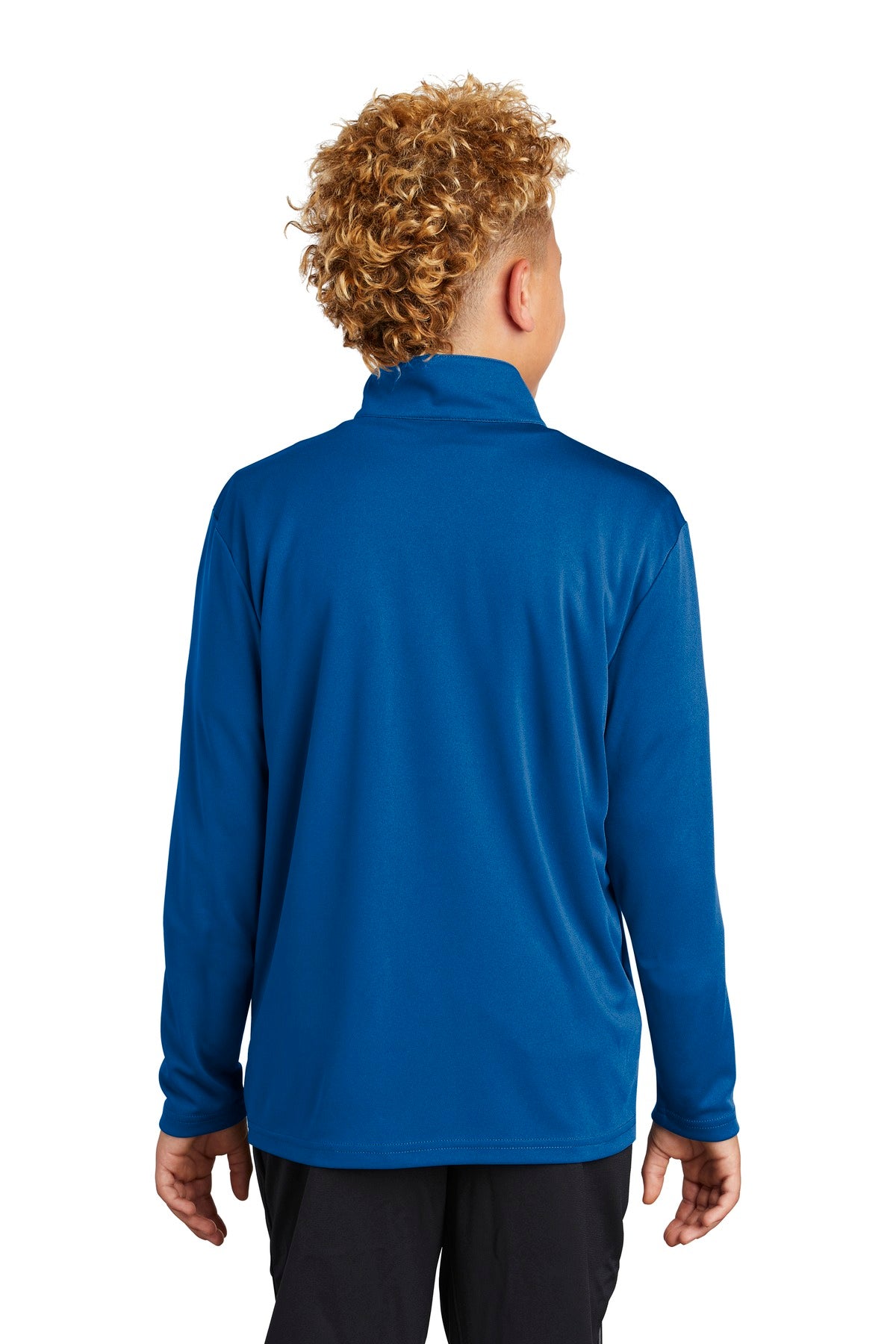 True Royal Sport-Tek Youth PosiCharge Competitor 1/4-Zip Pullover. YST357 plain
