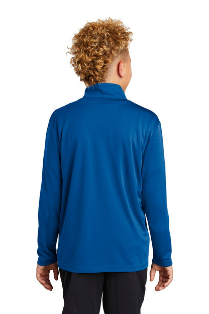 True Royal Sport-Tek Youth PosiCharge Competitor 1/4-Zip Pullover. YST357 plain