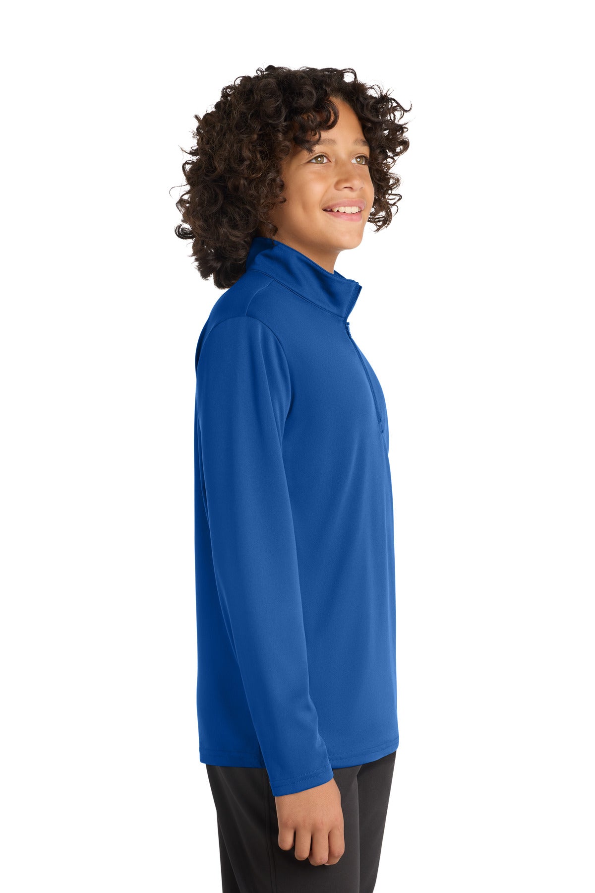 True Royal Sport-Tek Youth PosiCharge Competitor 1/4-Zip Pullover. YST357 plain