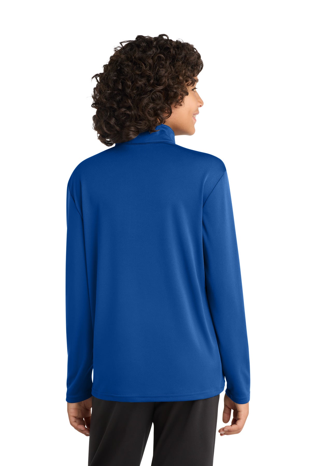 True Royal Sport-Tek Youth PosiCharge Competitor 1/4-Zip Pullover. YST357 plain
