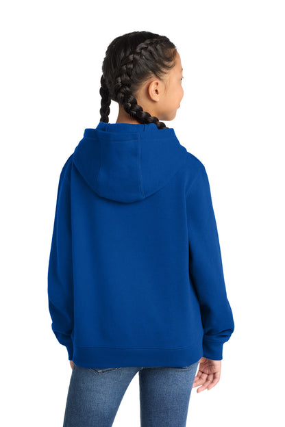 True Royal Sport-Tek Youth Pullover Hooded Sweatshirt. YST254 plain