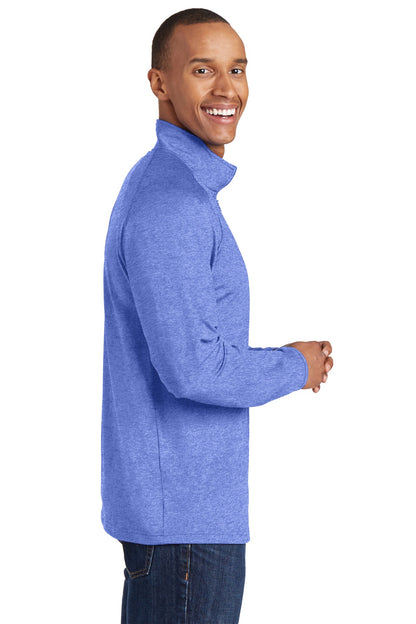 True Ryl Hthr Sport-Tek Tall Sport-Wick Stretch 1/4-Zip Pullover. TST850 plain