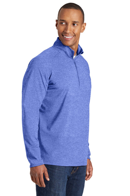 True Ryl Hthr Sport-Tek Tall Sport-Wick Stretch 1/4-Zip Pullover. TST850 plain