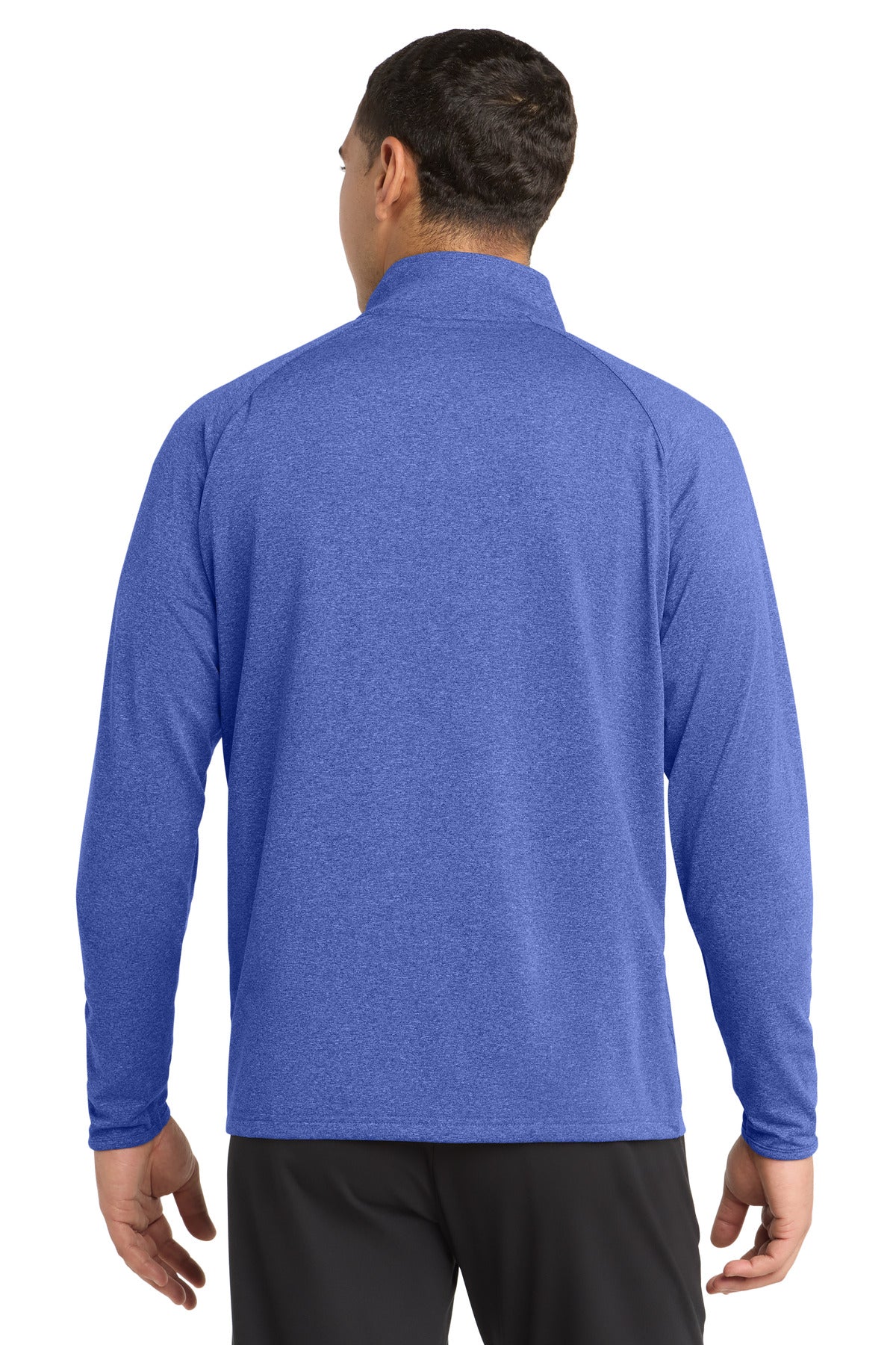 True Ryl Hthr Sport-Tek Tall Sport-Wick Stretch 1/4-Zip Pullover. TST850 plain