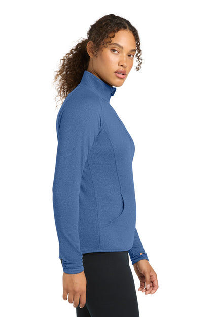 True Ryl Hthr Sport-Tek Women's Sport-Wick Stretch 1/4-Zip Pullover. LST850 plain