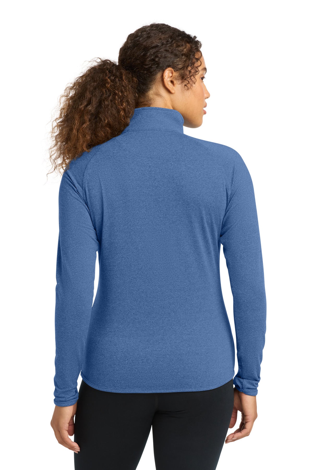 True Ryl Hthr Sport-Tek Women's Sport-Wick Stretch 1/4-Zip Pullover. LST850 plain