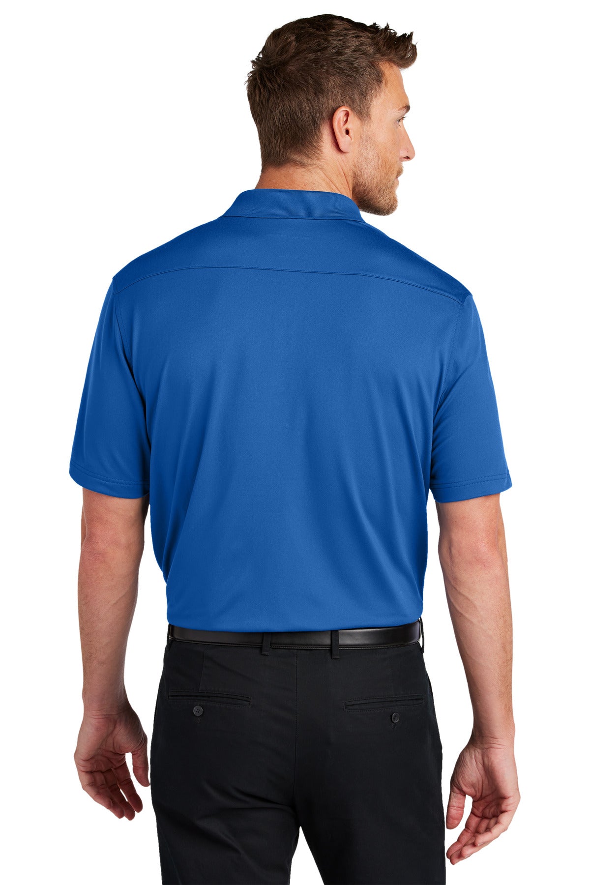 TrueBlue Port Authority City Stretch Flat Knit Polo K683 plain