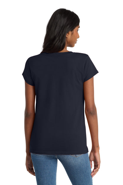 TrueNavy District Women's Re-Tee V-Neck DT8001 plain