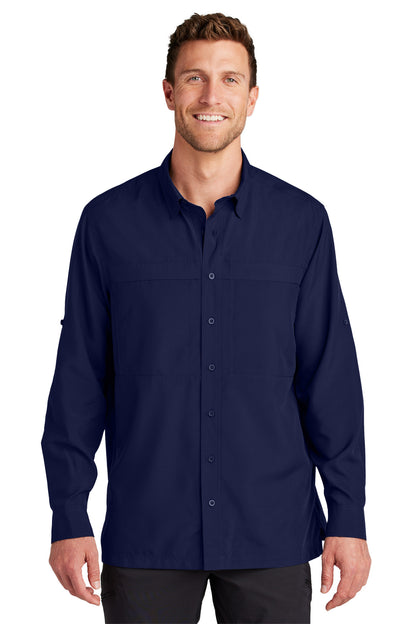 TrueNavy Port Authority Long Sleeve UV Daybreak Shirt W960 plain