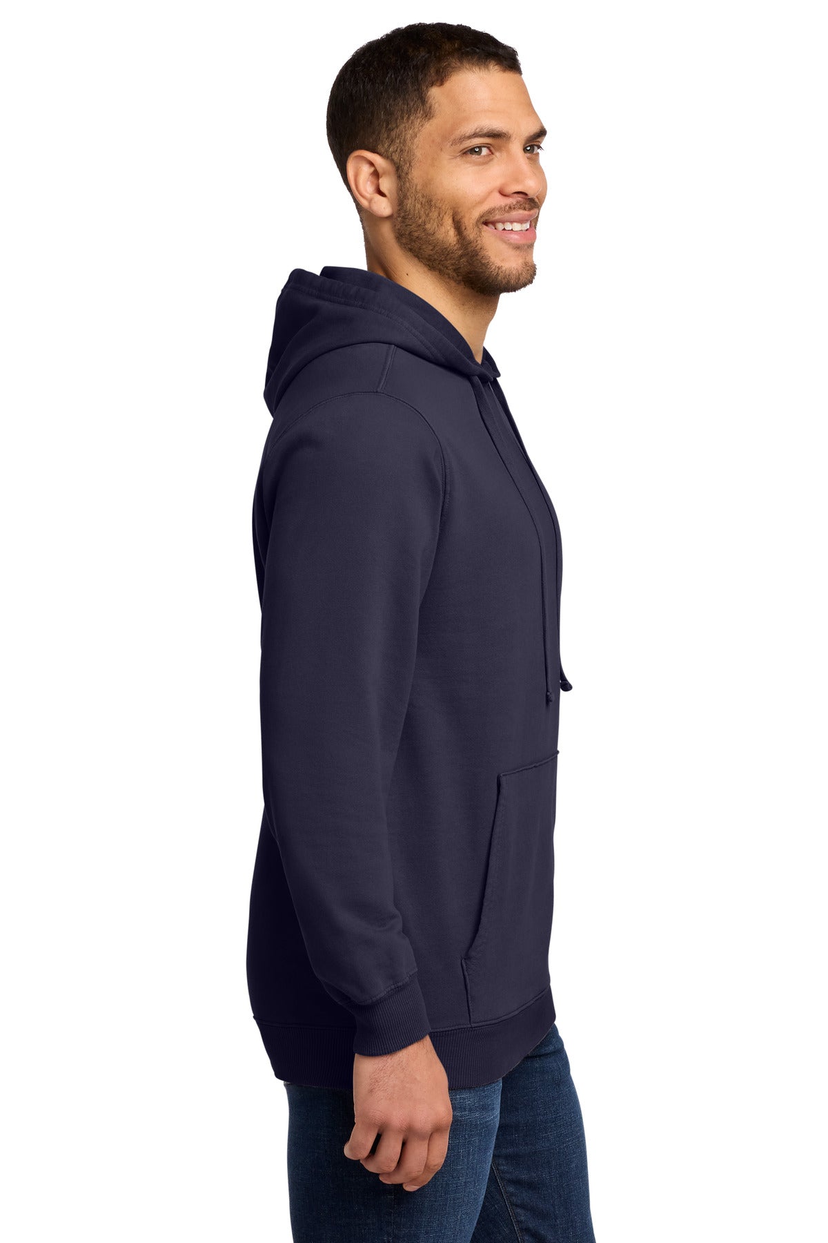 TrueNavy Port & Co Beach Wash Garment-Dyed Pullover Hooded Sweatshirt. PC098H plain