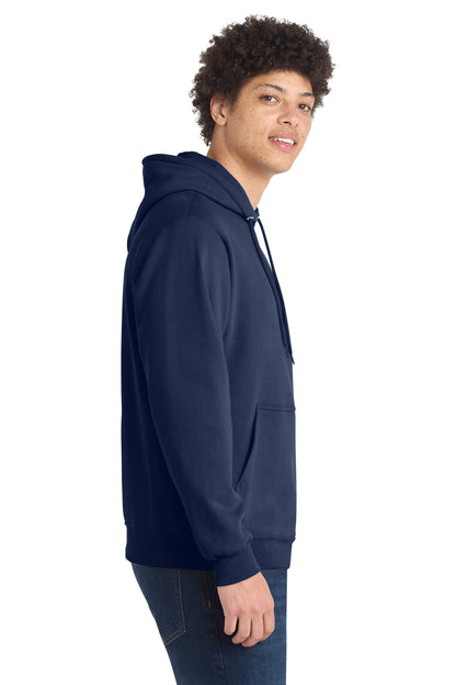 TrueNavy Port & Co Core Fleece Pullover Hooded Sweatshirt. PC78H