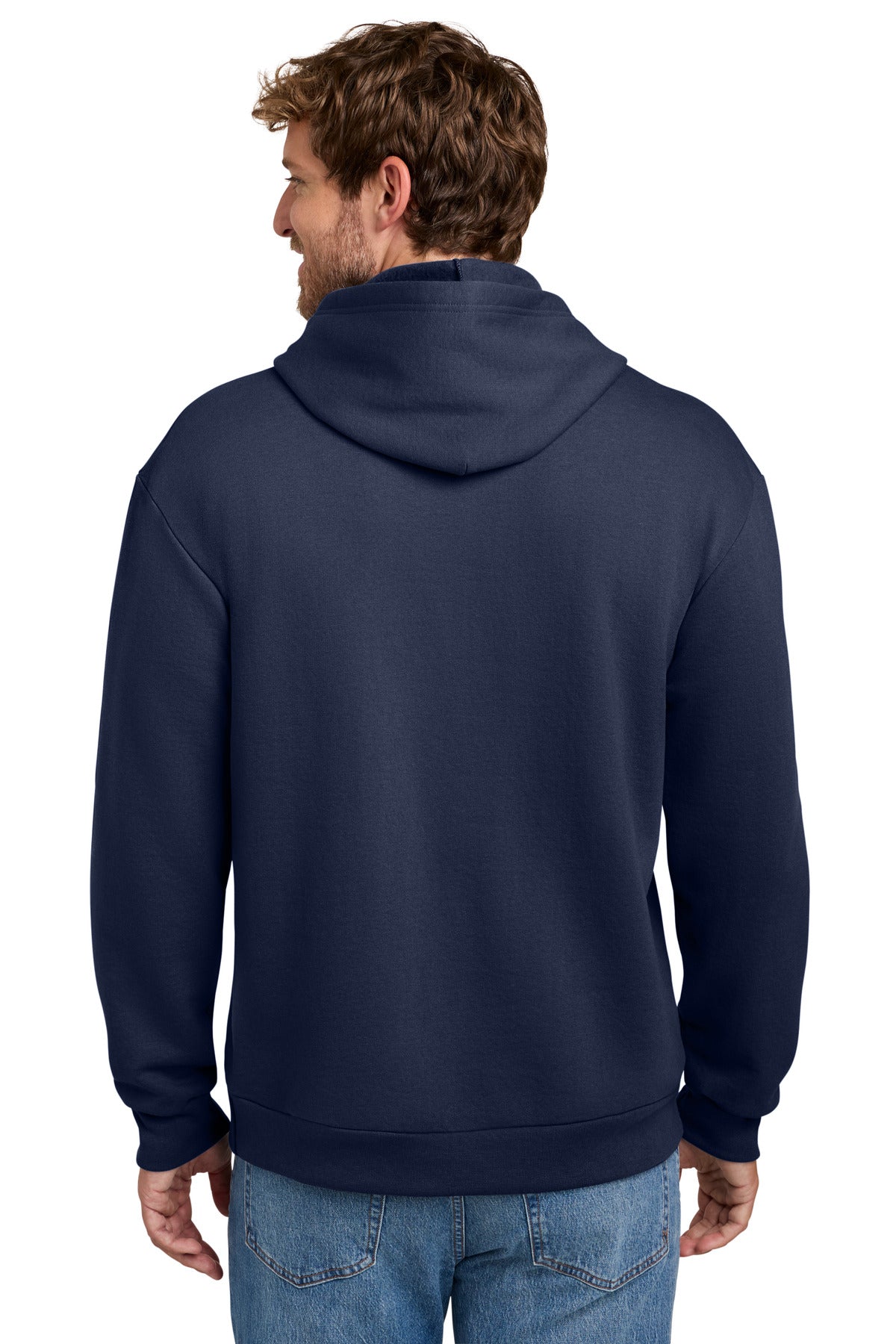 TrueNavy Port & Co Easy Fleece Pullover Hooded Sweatshirt PC68H