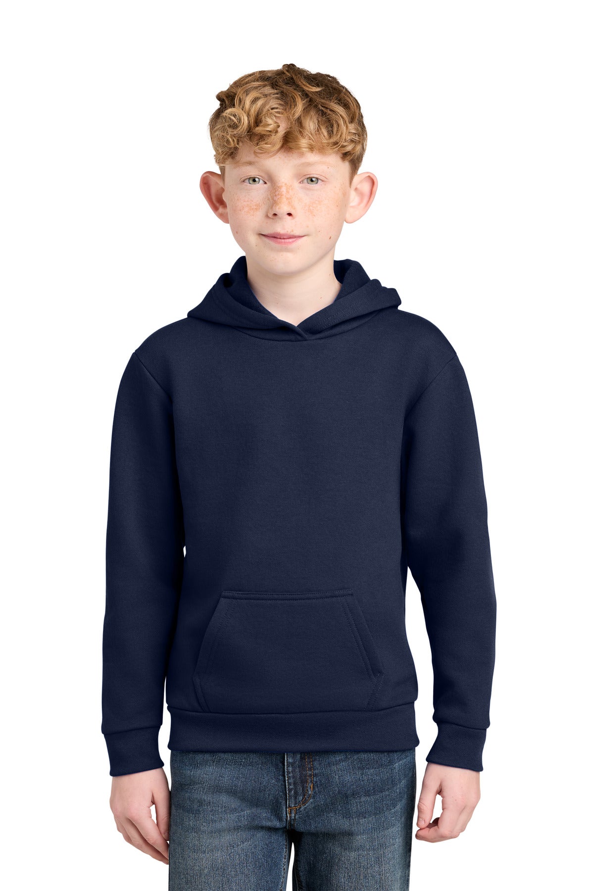 TrueNavy Port & Co Youth Easy Fleece Pullover Hooded Sweatshirt PC68YH