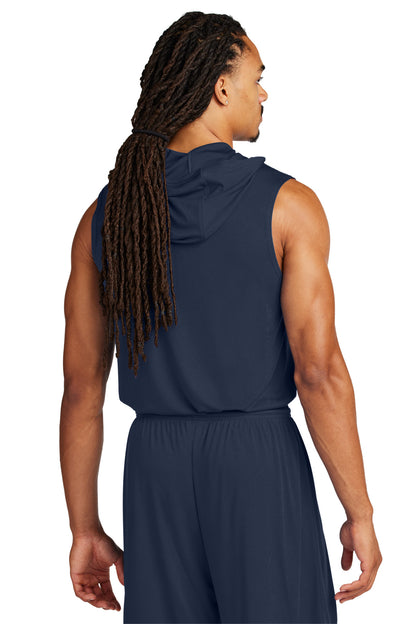 TrueNavy Sport-Tek Competitor Sleeveless Hoodie ST352H plain