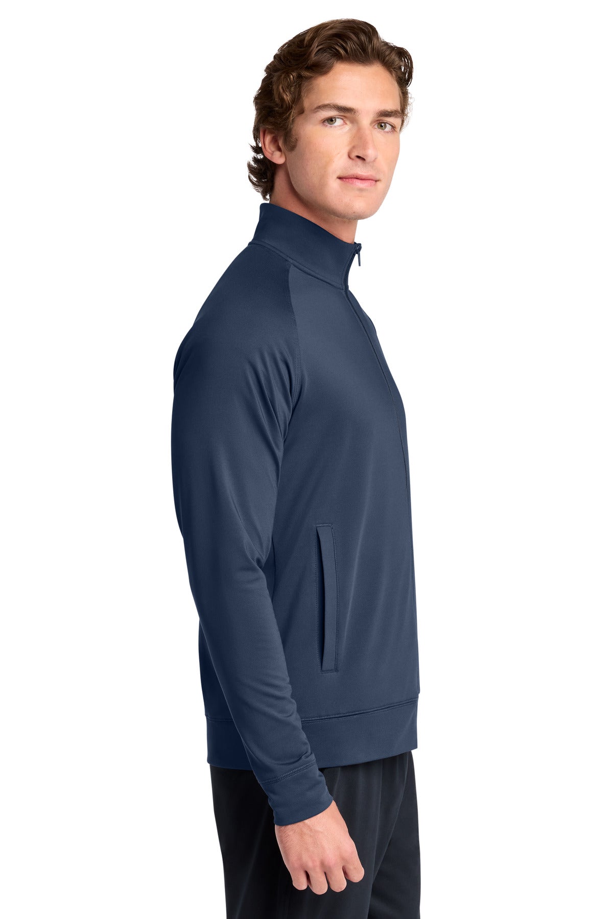 TrueNavy Sport-Tek Sport-Wick Stretch Full-Zip Cadet Jacket ST857