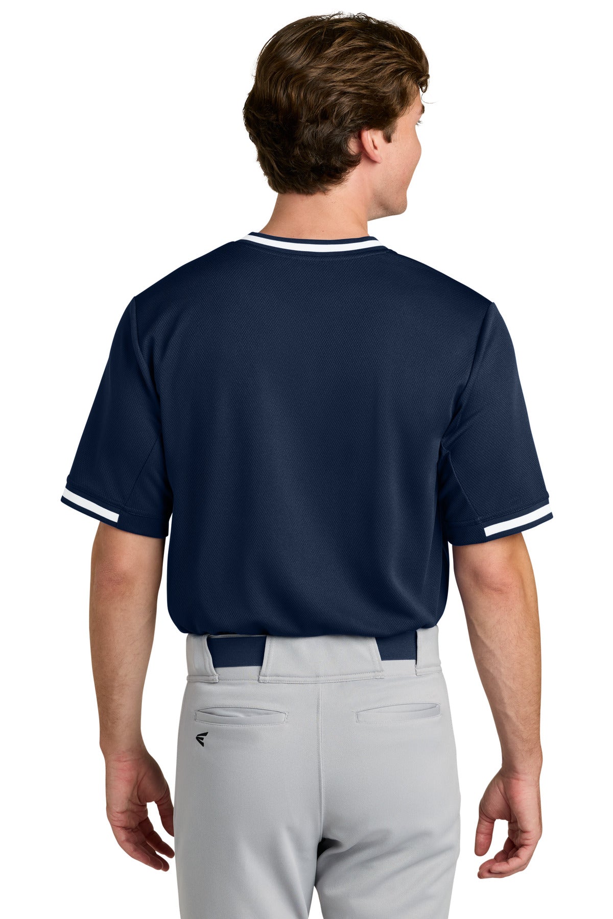 TrueNavy Sport-Tek Tough Mesh V-Neck Baseball Jersey ST221 plain