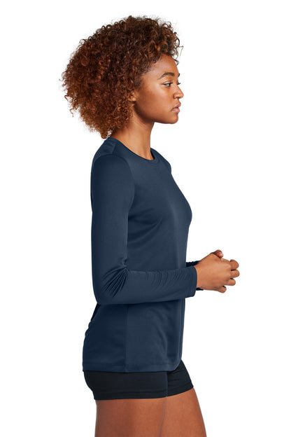 TrueNavy Sport-Tek Women's Posi-UV Pro Long Sleeve LST420LS plain