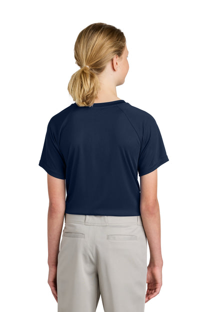 TrueNavy Sport-Tek Youth PosiCharge Competitor 2-Button Henley YST359 plain
