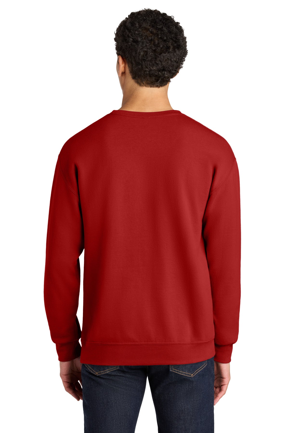 TrueRed Jerzees Ultimate Unisex CVC Ring Spun Crewneck Sweatshirt IC48M plain