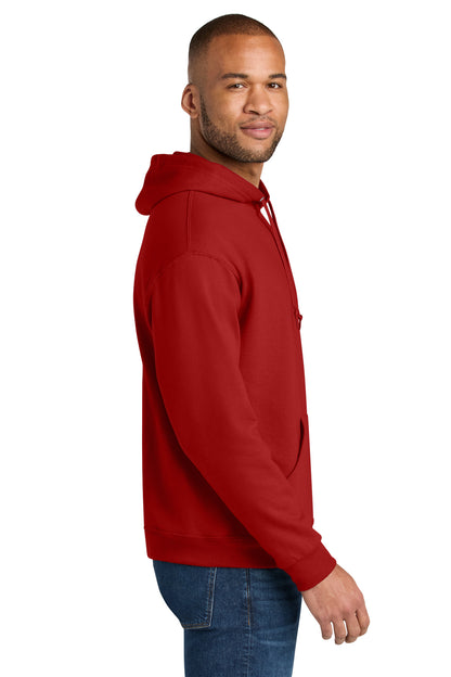 TrueRed Jerzees Ultimate Unisex CVC Ring Spun Hooded Sweatshirt IC49M plain