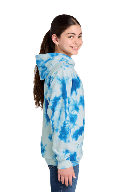TrueRoyal Port & Co Youth Crystal Tie-Dye Pullover Hoodie PC144Y