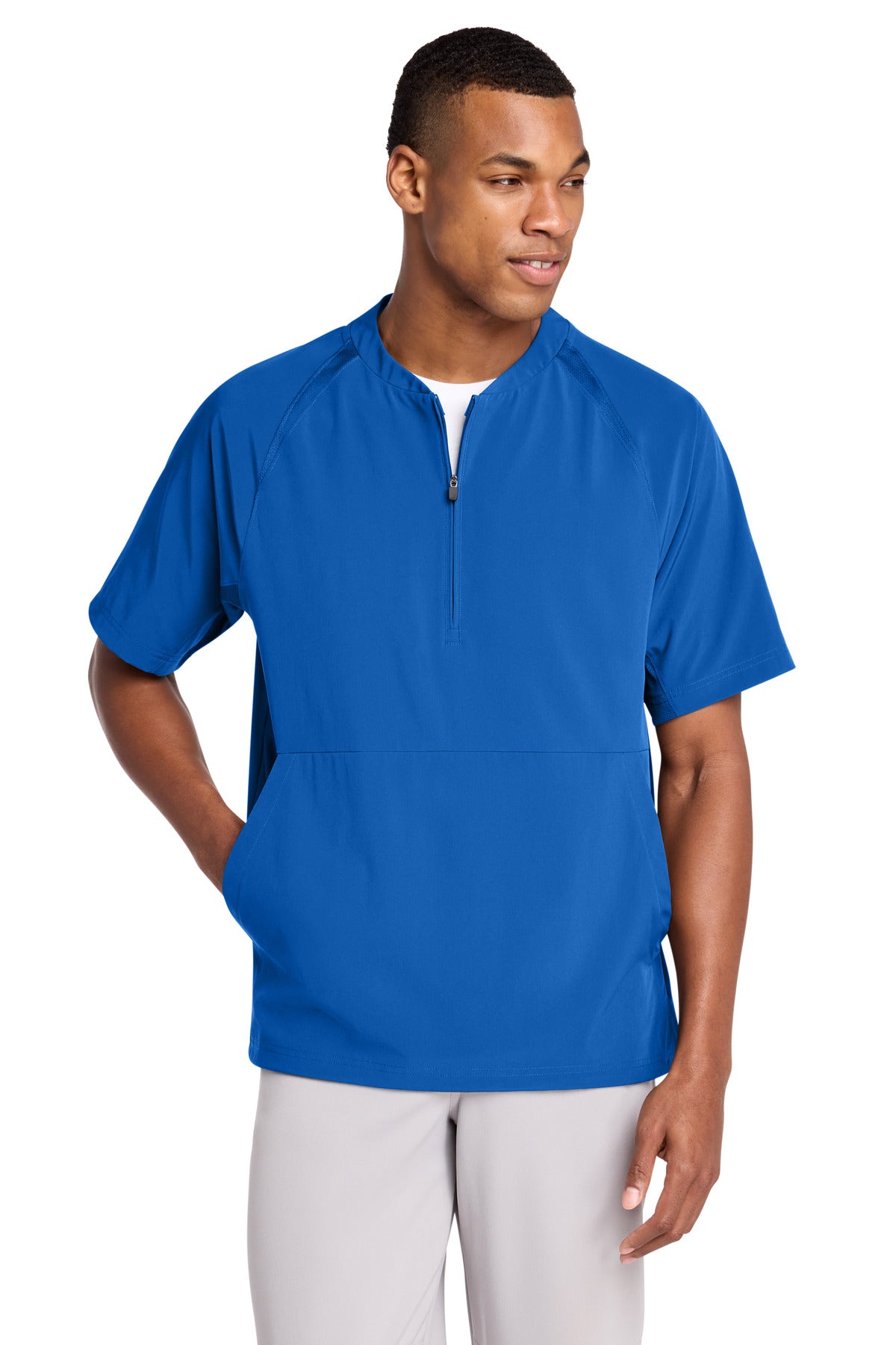 TrueRoyal Sport-Tek Repeat 1/2-Zip Short Sleeve Jacket JST489