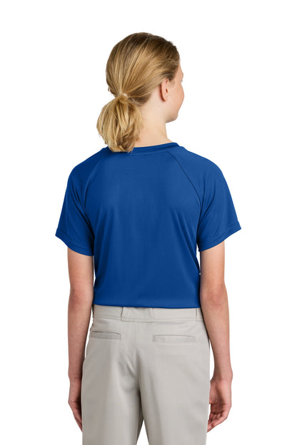 TrueRoyal Sport-Tek Youth PosiCharge Competitor 2-Button Henley YST359 plain