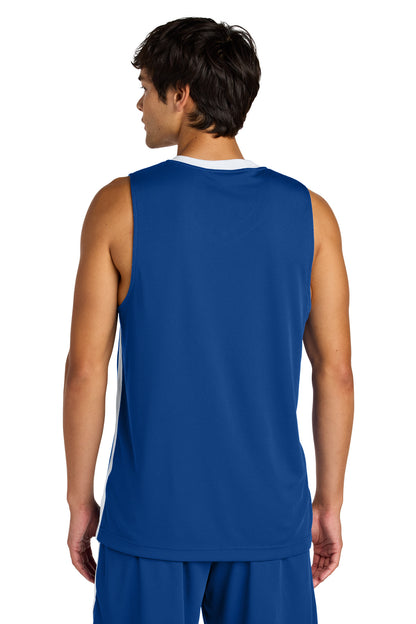 TRy/White Sport-Tek Rival Basketball Rev Jersey ST900 plain